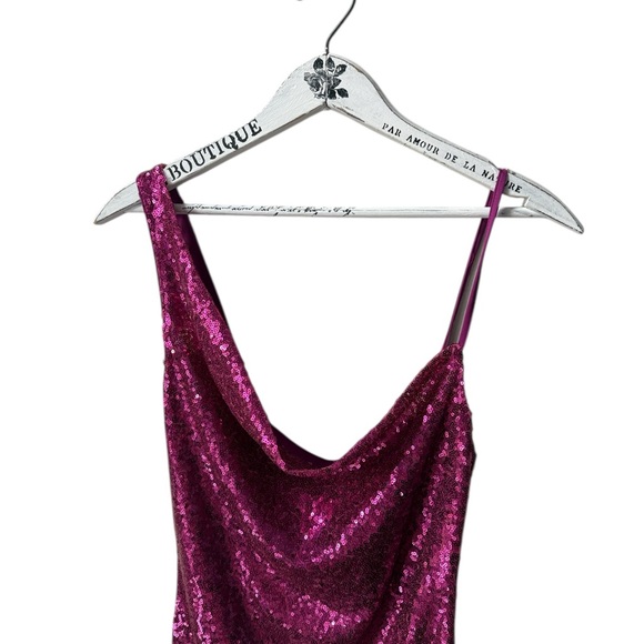 Hello Molly "Citadel Skies" Pink Sequin Mini Dress Size S - Picture 3 of 6